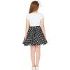 imageBlackButterfly Kids Vintage 50s Full Circle Girls Swing SkirtBlack  Polka Dot