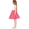 imageBlackButterfly Kids Vintage 50s Full Circle Girls Swing SkirtPink  Polka Dot