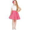 imageBlackButterfly Kids Vintage 50s Full Circle Girls Swing SkirtPink  Polka Dot