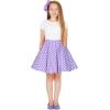 imageBlackButterfly Kids Vintage 50s Full Circle Girls Swing SkirtPurple  Polka Dot