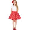 imageBlackButterfly Kids Vintage 50s Full Circle Girls Swing SkirtRed  Polka Dot