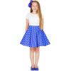 imageBlackButterfly Kids Vintage 50s Full Circle Girls Swing SkirtRoyal Blue  Polka Dot