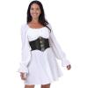 imageBlackButterfly Pirate Cosplay Elastic Halloween Waist Rivets Waspie Corset BeltBlack
