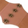 imageBlackButterfly Pirate Cosplay Elastic Halloween Waist Rivets Waspie Corset BeltCamel Brown