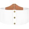 imageBlackButterfly Pirate Cosplay Elastic Halloween Waist Rivets Waspie Corset BeltWhite