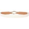 imageBlackButterfly Retro Elastic Round Metal Buckle Skinny Waist Waspie BeltBeige