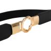 imageBlackButterfly Retro Elastic Round Metal Buckle Skinny Waist Waspie BeltBlack