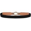 imageBlackButterfly Retro Elastic Round Metal Buckle Skinny Waist Waspie BeltBlack