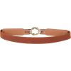 imageBlackButterfly Retro Elastic Round Metal Buckle Skinny Waist Waspie BeltLight Brown