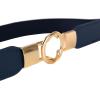 imageBlackButterfly Retro Elastic Round Metal Buckle Skinny Waist Waspie BeltMidnight Blue