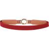 imageBlackButterfly Retro Elastic Round Metal Buckle Skinny Waist Waspie BeltRed
