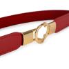 imageBlackButterfly Retro Elastic Round Metal Buckle Skinny Waist Waspie BeltRed