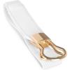 imageBlackButterfly Retro Elastic Round Metal Buckle Skinny Waist Waspie BeltWhite