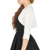 imageBlackButterfly Satin Bolero Shrug  Half SleeveIvory