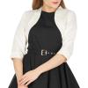 imageBlackButterfly Satin Bolero Shrug  Half SleeveIvory
