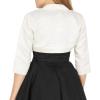 imageBlackButterfly Satin Bolero Shrug  Half SleeveIvory