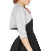 imageBlackButterfly Satin Bolero Shrug  Half SleeveSilver