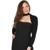 imageBlackButterfly Skinny Long Sleeve Bolero ShrugBlack