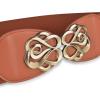 imageBlackButterfly Stretchy Vintage Waspie Elastic Buckle Waist BeltLight Brown