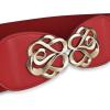 imageBlackButterfly Stretchy Vintage Waspie Elastic Buckle Waist BeltRed