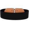 imageBlackButterfly Stretchy Vintage Wide Waspie Elastic Pearl Buckle Waist BeltBlack