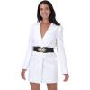 imageBlackButterfly Stretchy Vintage Wide Waspie Elastic Pearl Buckle Waist BeltBlack