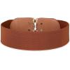 imageBlackButterfly Stretchy Vintage Wide Waspie Elastic Pearl Buckle Waist BeltLight Brown
