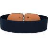 imageBlackButterfly Stretchy Vintage Wide Waspie Elastic Pearl Buckle Waist BeltMidnight Blue