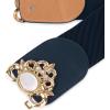 imageBlackButterfly Stretchy Vintage Wide Waspie Elastic Pearl Buckle Waist BeltMidnight Blue