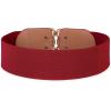imageBlackButterfly Stretchy Vintage Wide Waspie Elastic Pearl Buckle Waist BeltRed