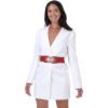 imageBlackButterfly Stretchy Vintage Wide Waspie Elastic Pearl Buckle Waist BeltRed