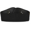 imageBlackButterfly Velvet Pirate Studs Decorated Vintage Buckle Stretchy Waspie Adjustable Waist BeltBlack