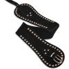 imageBlackButterfly Velvet Pirate Studs Decorated Vintage Buckle Stretchy Waspie Adjustable Waist BeltBlack
