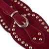 imageBlackButterfly Velvet Pirate Studs Decorated Vintage Buckle Stretchy Waspie Adjustable Waist BeltWine Red