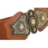 imageBlackButterfly Wide Elastic Stretch Vintage Antique Retro Buckle BeltBrown