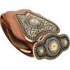 imageBlackButterfly Wide Elastic Stretch Vintage Antique Retro Buckle BeltBrown