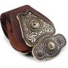 imageBlackButterfly Wide Elastic Stretch Vintage Antique Retro Buckle BeltDark Brown