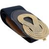 imageBlackButterfly Wide Elastic Vintage Cinch Retro Metal Interlock Buckle BeltMidnight Blue