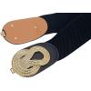 imageBlackButterfly Wide Elastic Vintage Cinch Retro Metal Interlock Buckle BeltMidnight Blue
