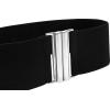 imageBlackButterfly Wide Elastic Waist Cinch Stretch Waistband Retro Vertical Clasp Buckle BeltBlack