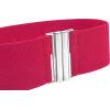 imageBlackButterfly Wide Elastic Waist Cinch Stretch Waistband Retro Vertical Clasp Buckle BeltHot Pink