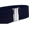 imageBlackButterfly Wide Elastic Waist Cinch Stretch Waistband Retro Vertical Clasp Buckle BeltMidnight Blue
