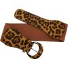 imageBlackButterfly Wide PU Elastic Stretch Thick Buckle Waist BeltBrown  Leopard