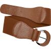 imageBlackButterfly Wide PU Elastic Stretch Thick Buckle Waist BeltBrown