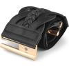 imageBlackButterfly Wide Waspie Elastic Vintage Braided Vertical Clasp Buckle Cinch Waist BeltBlack