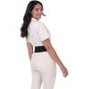 imageBlackButterfly Wide Waspie Elastic Vintage Braided Vertical Clasp Buckle Cinch Waist BeltBlack