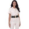 imageBlackButterfly Wide Waspie Elastic Vintage Braided Vertical Clasp Buckle Cinch Waist BeltBlack