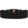 imageBlackButterfly Wide Waspie Elastic Vintage Braided Vertical Clasp Buckle Cinch Waist BeltBlack