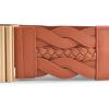 imageBlackButterfly Wide Waspie Elastic Vintage Braided Vertical Clasp Buckle Cinch Waist BeltLight Brown
