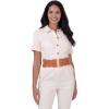 imageBlackButterfly Wide Waspie Elastic Vintage Braided Vertical Clasp Buckle Cinch Waist BeltLight Brown